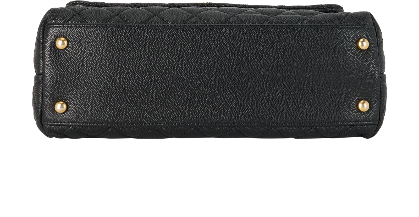 Coco Top Handle, &pound;2,500, Handbags, Black, Caviar Leather, Top view